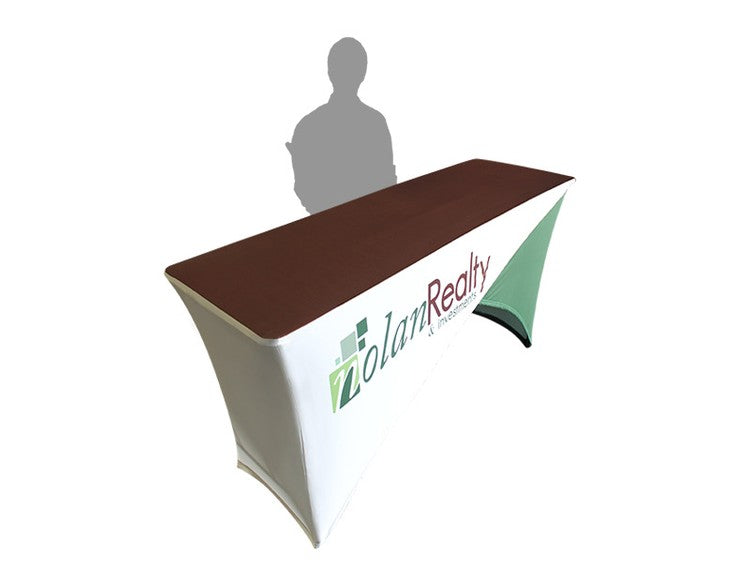 4' Printed Cross Stretch Tablecloth #220003 4' Tablecloth Min 1