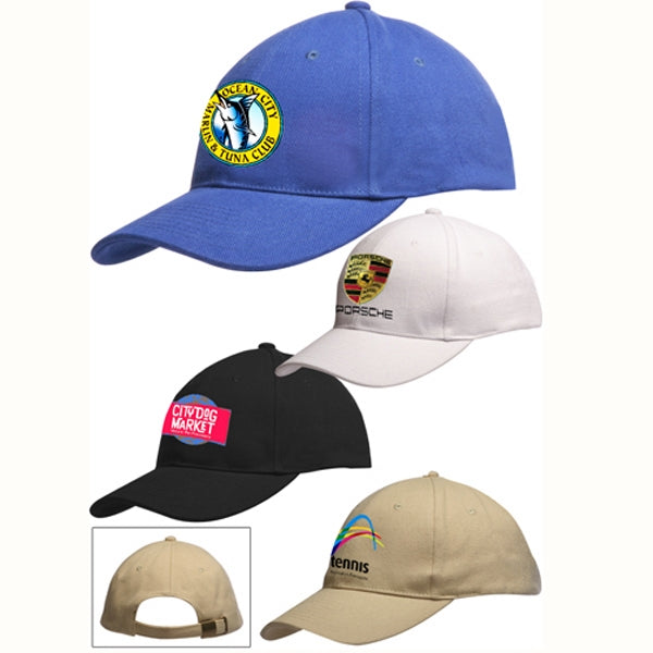 6 Panel Buckle Baseball Caps #ACAP05 Embroidery Min 12
