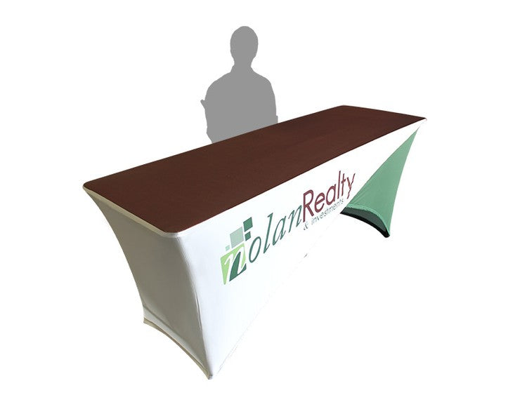 6' Printed Cross Stretch Tablecloth #220004 6' Tablecloth Min 1