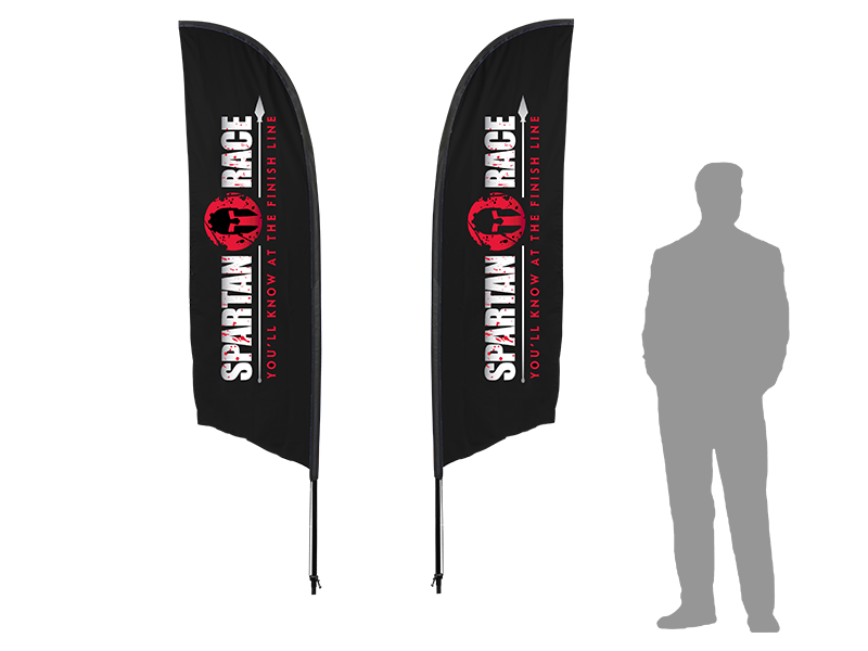8ft Double Sided Blade Flag w/ Pole #150051 8ft Min 1