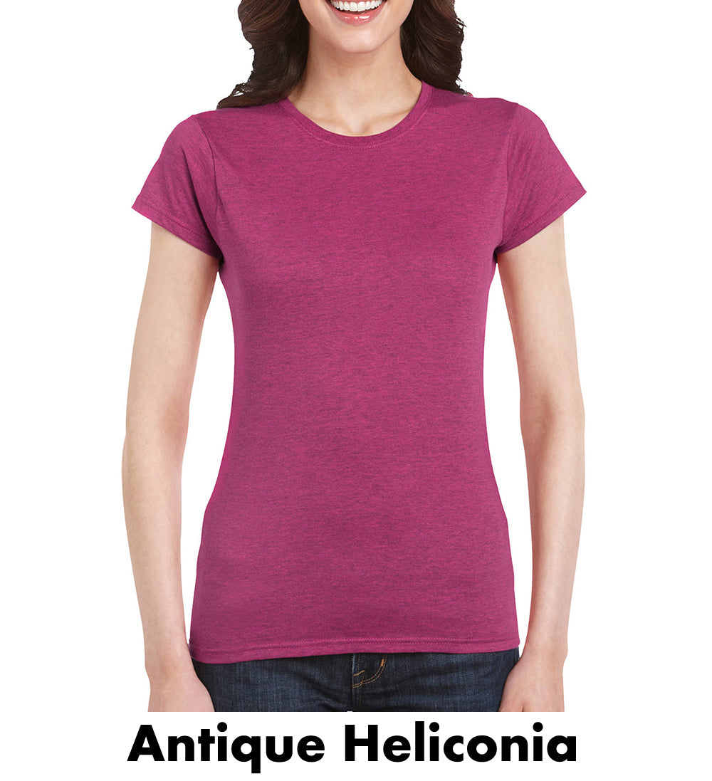 Ladies 4.5 oz 100% Cotton Preshrunk Tee #A64000L 1 Color, Colors Min 12
