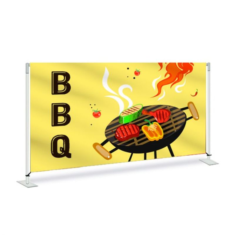 BBQ Pre Printed Fabric Barrier Yellow 60” x 36” x 13.5 #BBQY-FBS6036 Min 1