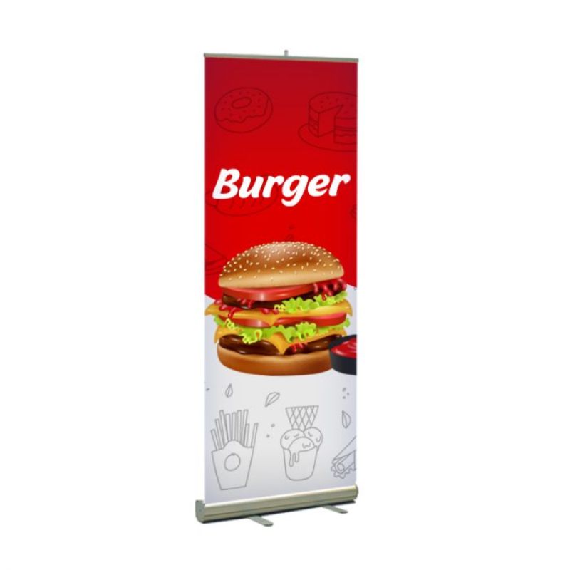 Burger Pre Printed Premium Retractable Banner 33