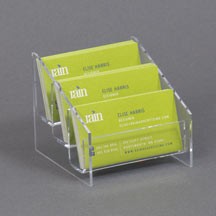 Counter Business Card Holder Tierred, (3) Pockets #BCT13 Min 1