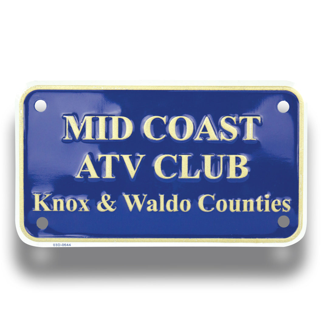Custom Embossed Motorcycle License Plate (4