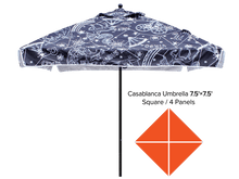 Load image into Gallery viewer, Custom Printed Market Umbrella #240026 7.5&#39;x7.5&#39; // 4 Panels With Valance Min 1
