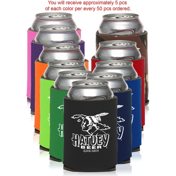 Assorted Premium 4mm Collapsible Can Coolers #AKZEPUAST 2 Color Min 12
