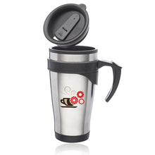 Load image into Gallery viewer, 16 oz. Sporty Stainless Steel Travel Mug #AST19 Color- 2 Color Imprint Min 12
