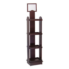 Load image into Gallery viewer, Floor 66&quot;h Wine Bottle Display - (4) shelves w/ Sign Holder #BPFBD66H Min 1
