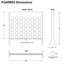 Load image into Gallery viewer, Four In A Row Game - Oversized Countertop Version (Blank) #PG4RW02 Min 1
