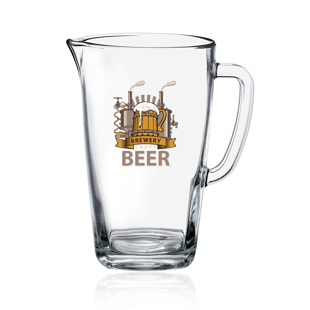 42 oz. Napoles Glass Pitcher #A0674AL 2 Color Imprint Min 12