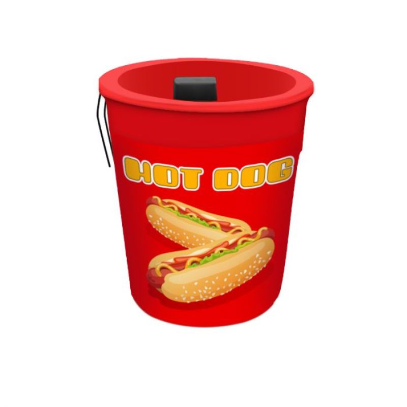 Hot Dog Pre Printed Fab-Can™ Red #HDR-FABCAN Min 1