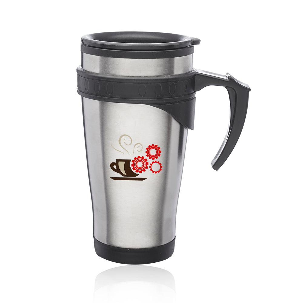 16 oz. Sporty Stainless Steel Travel Mug #AST19 Color- BP Unlimited Imprint Min 12