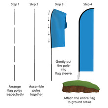 Load image into Gallery viewer, Open Flag Kit 15&#39; Feet Feather Flag Sign Outdoor Banner #OPEN-EVSS15 Min 1
