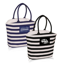 Load image into Gallery viewer, Striped Mariner Tote Bags #ATOT3771 2 Color Imprint Min 12
