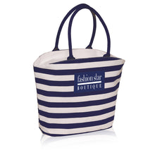 Load image into Gallery viewer, Striped Mariner Tote Bags #ATOT3771 2 Color Imprint Min 12
