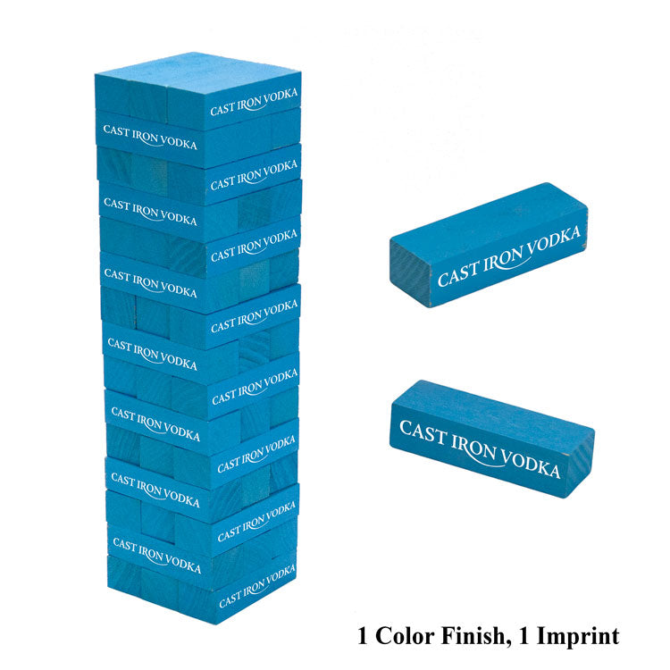Tabletop Toppling Tower Blocks Game (1 Custom Imprint and 1 Custom Color Finish) #PGJT2PR1FC Min 1