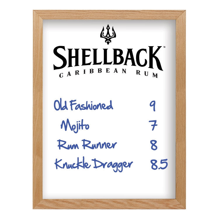 Wall Oak Frame Wet-Erase Board - 23