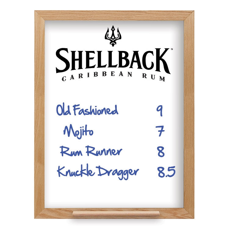 Wall Oak Frame Wet-Erase Board with Tray - 23