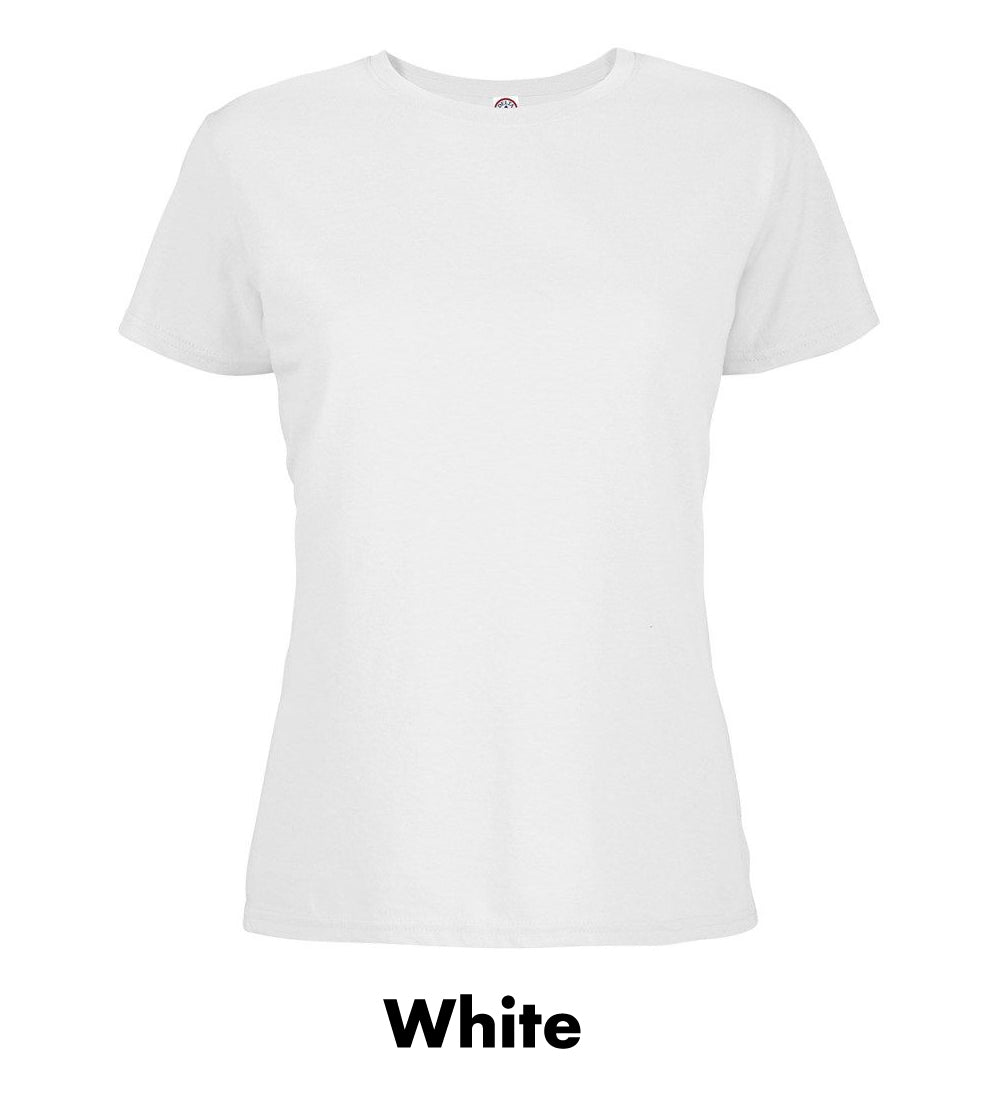 Delta Apparel Ladies 30/1's Soft Spun Tee #A12500L 1 Color, White Min 12