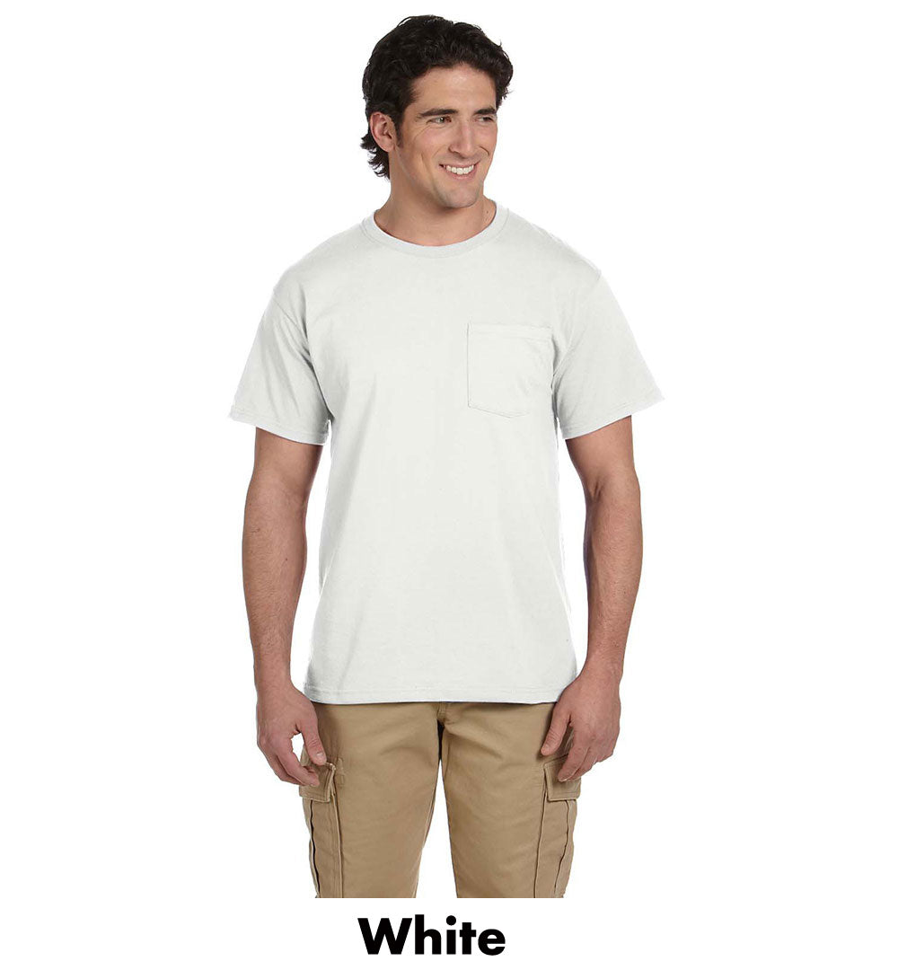 Jerzees Adult DRI-POWER ACTIVE Pocket Shirt #A29P 2 Color, White Min 12