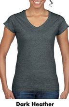 Load image into Gallery viewer, Gildan Softstyle Ladies V-Neck Tees #A64V00L Color - 1 Color Imprint Min12
