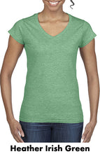 Load image into Gallery viewer, Gildan Softstyle Ladies V-Neck Tees #A64V00L Color - 1 Color Imprint Min12

