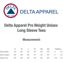 Load image into Gallery viewer, Delta Apparel Pro Weight Unisex Long Sleeve Tee #A61748 2 Color, White Min 12
