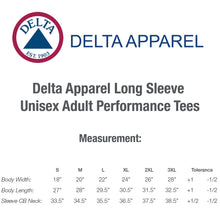 Load image into Gallery viewer, Delta Apparel Long Sleeve Unisex Adult Performance Tees #A616535 2 color, White Min 12
